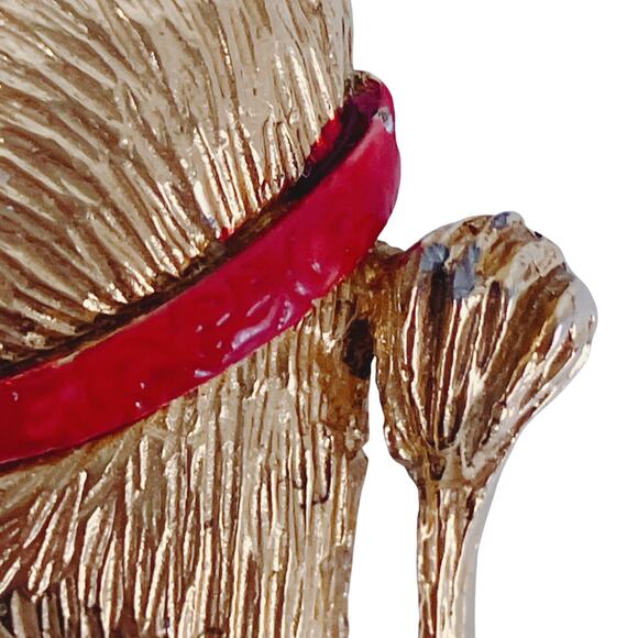 VTG 1960s Gold Tone Enamel Bull Brooch Mid Century Figural Whimsical Collectible - Picture 7 of 13